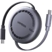 UGREEN Câble USB Type C rétractable 100 W 1 m Gris anodisé