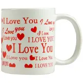 Arti Casa Mok I Love You 300 Ml Keramiek Wit/rood
