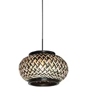 Steinhauer Hanglamp Nox Light met bamboe kap Ø23cm