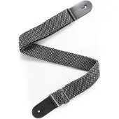 Fame TM003 Luxury Cotton Bass/Guitar Strap (Black/White) - Gitaarband