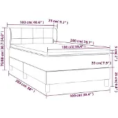 vidaXL Boxspring met matras fluweel donkergroen 100x200 cm