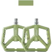 HBS Pd-500 Nylon Mtb Pedalen - Verbreed Antislip Design - Du Plus 1 Lager - Groen
