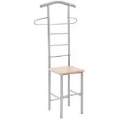 Idimex Kledingrek JIVO in beukenkleur met metalen frame