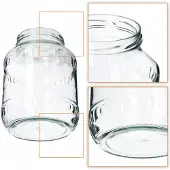 Kadax Albi glazen pot 2,5L 100mm + rode deksel 8st