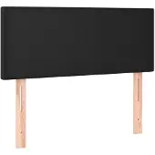 vidaXL Boxspring met matras en LED kunstleer zwart 120x200 cm