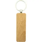 Combicraft Blanco houten sleutelhanger rechthoek 80x27mm - per 1 stuk