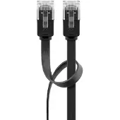 Goobay UTP CAT6 platte netwerkkabel | PVC | zwart | 15 meter
