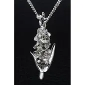 MOOYE ® - Collectie Zilveren Orchidee ketting hanger