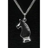 MOOYE ® - Collectie Zilveren Schaakstuk paard ketting hanger