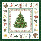 Ambiente Lunch Servetten - Christmas Evergreen White