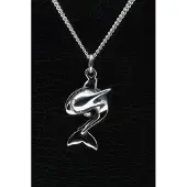 MOOYE ® - Collectie Zilveren Dolfijn ketting hanger - bewegende staart
