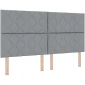 vidaXL LED-bed met opbergruimte en matras, lichtgrijs, 180 x 200 cm, stof
