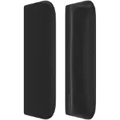vidaXL Hoofdbord met randen 203x16x78/88 cm kunstleer zwart