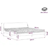 vidaXL Bed met matras "Dover" fluweel donkergroen 200x200 cm