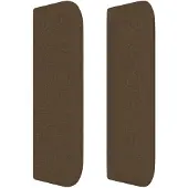 vidaXL Hoofdbord met randen 203x16x78/88 cm stof donkerbruin