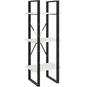 vidaXL Boekenkast met 3 schappen 40x30x105 cm massief grenenhout wit