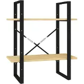 vidaXL Boekenkast met 2 schappen 60x30x70 cm massief grenenhout