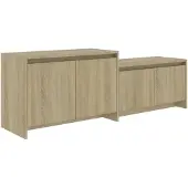 vidaXL Tv-meubel 146,5x35x50 cm bewerkt hout sonoma eikenkleurig