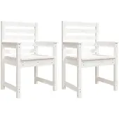 vidaXL Tuinstoelen 2 st 60x48x91 cm massief grenenhout wit