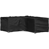 vidaXL Tuinmeubelhoezen met 12 oogjes L-vormig 185x185x70 cm