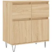vidaXL Dressoir 60x35x70 cm bewerkt hout sonoma eikenkleurig