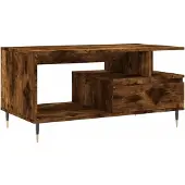 vidaXL Salontafel, gerookt eikenfineer, 90x49x45 cm, houtvezelplaat