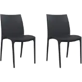 vidaXL Tuinstoelen 2 st 50x46x80 cm polypropeen antracietkleurig