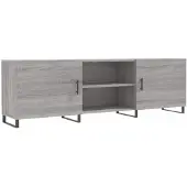vidaXL Tv-meubel 150x30x50 cm bewerkt hout grijs sonoma eikenkleurig