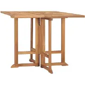 vidaXL Tuintafel inklapbaar 90x90x75 cm massief teakhout