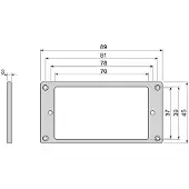 Boston HF3030BK Flat Black Humbucker Frame 3x3mm