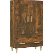 vidaXL Hoge kast 70x31x115 cm bewerkt hout gerookt eikenkleurig