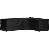 vidaXL Tuinmeubelhoezen met 18 oogjes L-vormig 285x220x80 cm