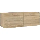 vidaXL Wandkast 100x36,5x35 cm bewerkt hout sonoma eikenkleurig