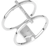 Diamant L'Eternel Ring 'Ring aus 375 Weißgold mit Diamant' zilver
