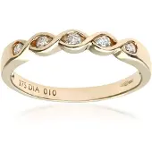 Diamant L'Eternel Ring 'Eternity-Ring aus 375 Gelbgold mit 0.10 Karat Diamant gedreht' goud