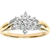 Diamant L'Eternel Ring 'Ring aus 375 Gelbgold mit Diamant' goud