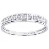 Diamant L'Eternel Ring 'Eternity-Ring aus 375 Weißgold mit Diamant' zilver