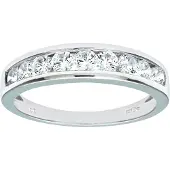 Diamant L'Eternel Ring 'Eternity-Ring aus 375 Weißgold mit Zirkonia' zilver