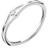 Diamant L'Eternel Ring 'Ring aus 375 Weißgold mit Diamant' zilver