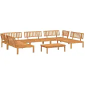 vidaXL 6-delige Loungeset pallet massief acaciahout