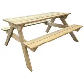 vidaXL Picknicktafel hout 150 x 135 x 71,5 cm online kopen
