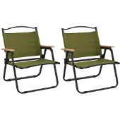 vidaXL Campingstoelen 2 st 54x43x59 cm oxford stof groen