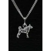 MOOYE ® - Collectie Zilveren Shiba inu ketting hanger - klein
