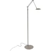 Steinhauer Leeslamp Daphne 2 4601ST – Staalkleurige vloerlamp met verstelbaar licht en afstandsbediening