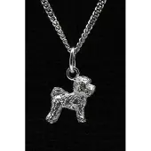 MOOYE ® - Collectie Zilveren Bichon frise ketting hanger - klein