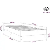 vidaXL Boxspring zonder matras fluweel donkerblauw 100x220 cm