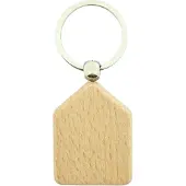 Combicraft Blanco houten sleutelhanger huis 45x35mm - verpakking 25 stuks