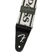 Fender 990639046 Logo gitaarband, wit/zwart polyester, 2