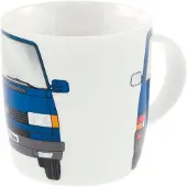 Brisa VW Collection - Volkswagen grote keramische koffie-thee-cappuccino-mok-Haferl mok voor keuken in VW T4 design (370 ml/front/blauw)