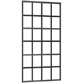 vidaXL Schuifdeur 102x205 cm ESG-glas en aluminium zwart